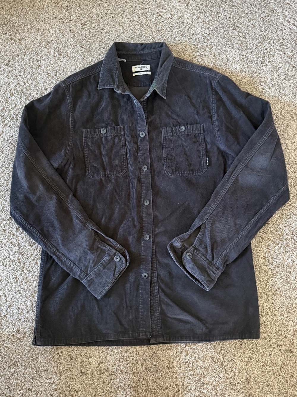 Billabong corduroy button up shirt jacket Large